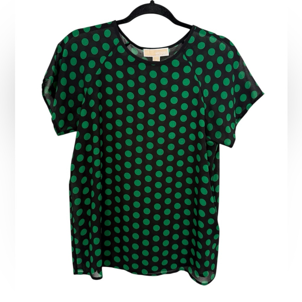 Michael Kors Polka Dot Sheer Blouse